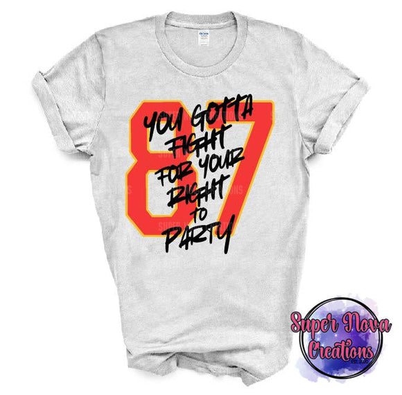 You Gotta Fight For The Right To Party Ash Grey T-shirt