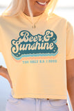 Beer & Sunshine The Only B.S. I Need Crop/Tee