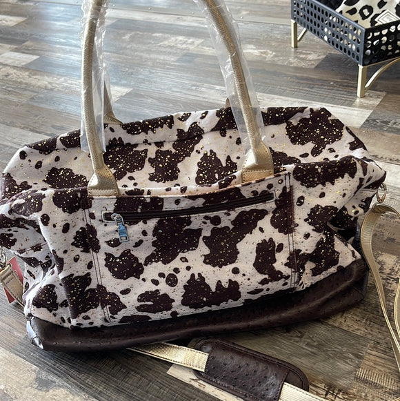 Cow Print Travel Tote