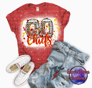 GO! Red/Gold bleached T-shirt