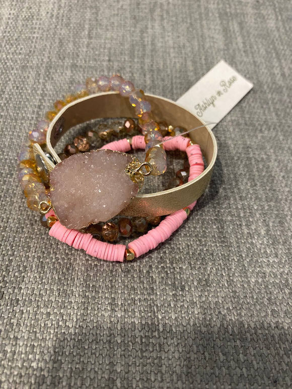 Pink Bracelet Set