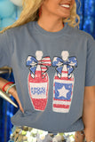 Patriotic Sparkly Champagne Tee
